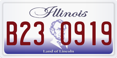 IL license plate B230919