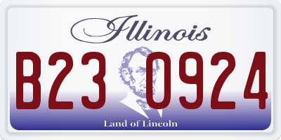 IL license plate B230924