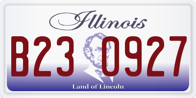 IL license plate B230927
