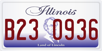 IL license plate B230936