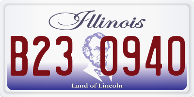 IL license plate B230940