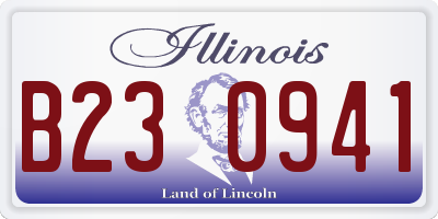 IL license plate B230941