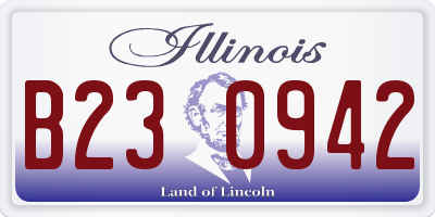 IL license plate B230942