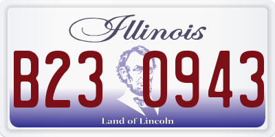 IL license plate B230943