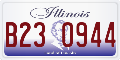 IL license plate B230944
