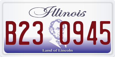 IL license plate B230945