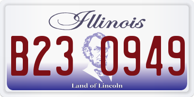 IL license plate B230949