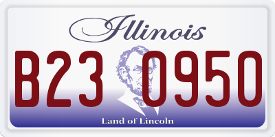 IL license plate B230950
