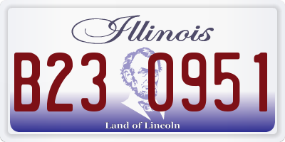 IL license plate B230951