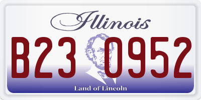 IL license plate B230952