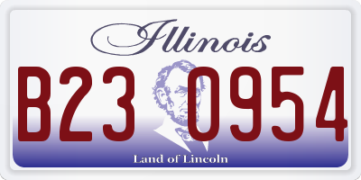 IL license plate B230954