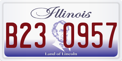 IL license plate B230957