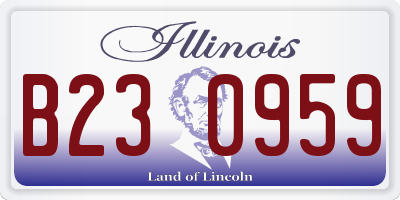 IL license plate B230959
