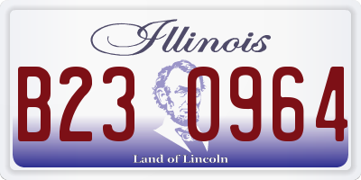 IL license plate B230964