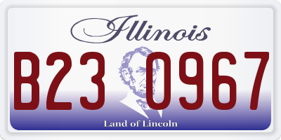 IL license plate B230967