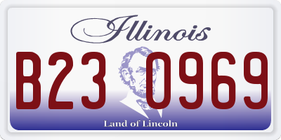IL license plate B230969