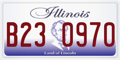 IL license plate B230970