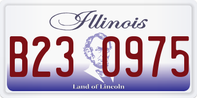 IL license plate B230975