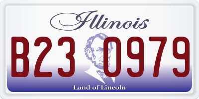 IL license plate B230979