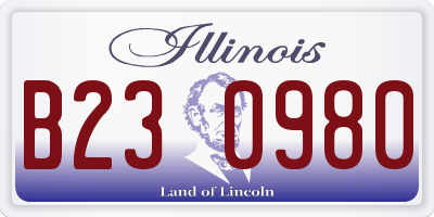 IL license plate B230980