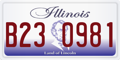 IL license plate B230981