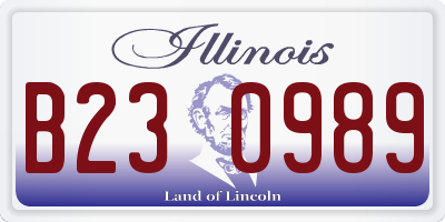 IL license plate B230989