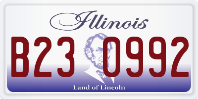 IL license plate B230992