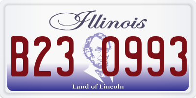 IL license plate B230993