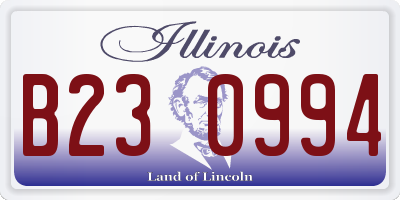 IL license plate B230994