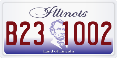 IL license plate B231002