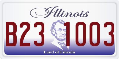 IL license plate B231003
