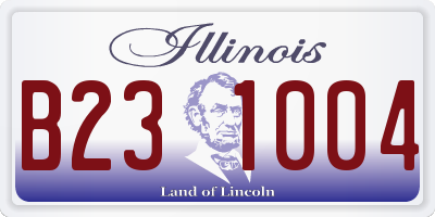 IL license plate B231004