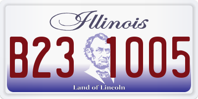 IL license plate B231005
