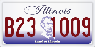 IL license plate B231009
