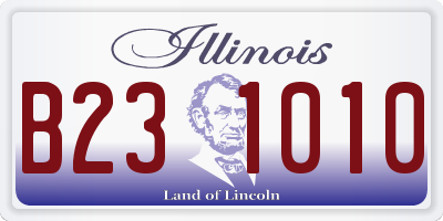 IL license plate B231010