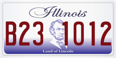 IL license plate B231012
