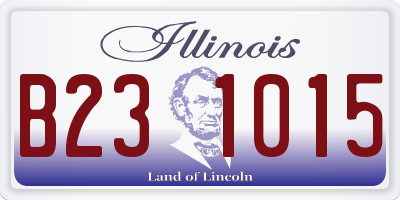 IL license plate B231015