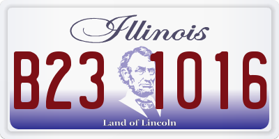 IL license plate B231016