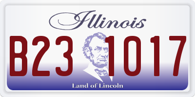 IL license plate B231017