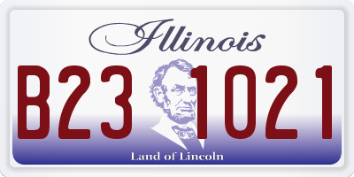 IL license plate B231021