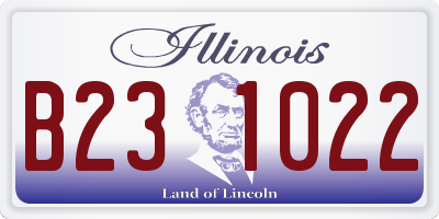 IL license plate B231022