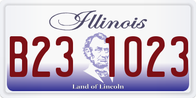 IL license plate B231023