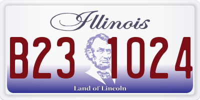 IL license plate B231024