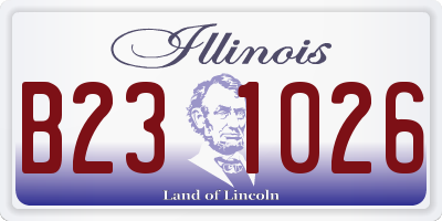 IL license plate B231026