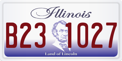 IL license plate B231027