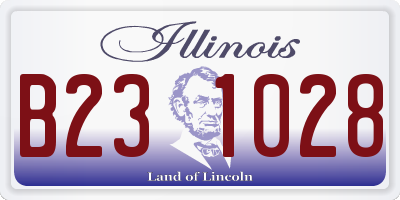 IL license plate B231028