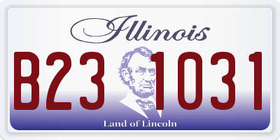 IL license plate B231031