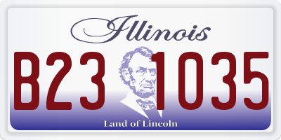 IL license plate B231035