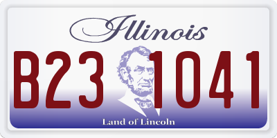 IL license plate B231041