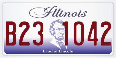 IL license plate B231042